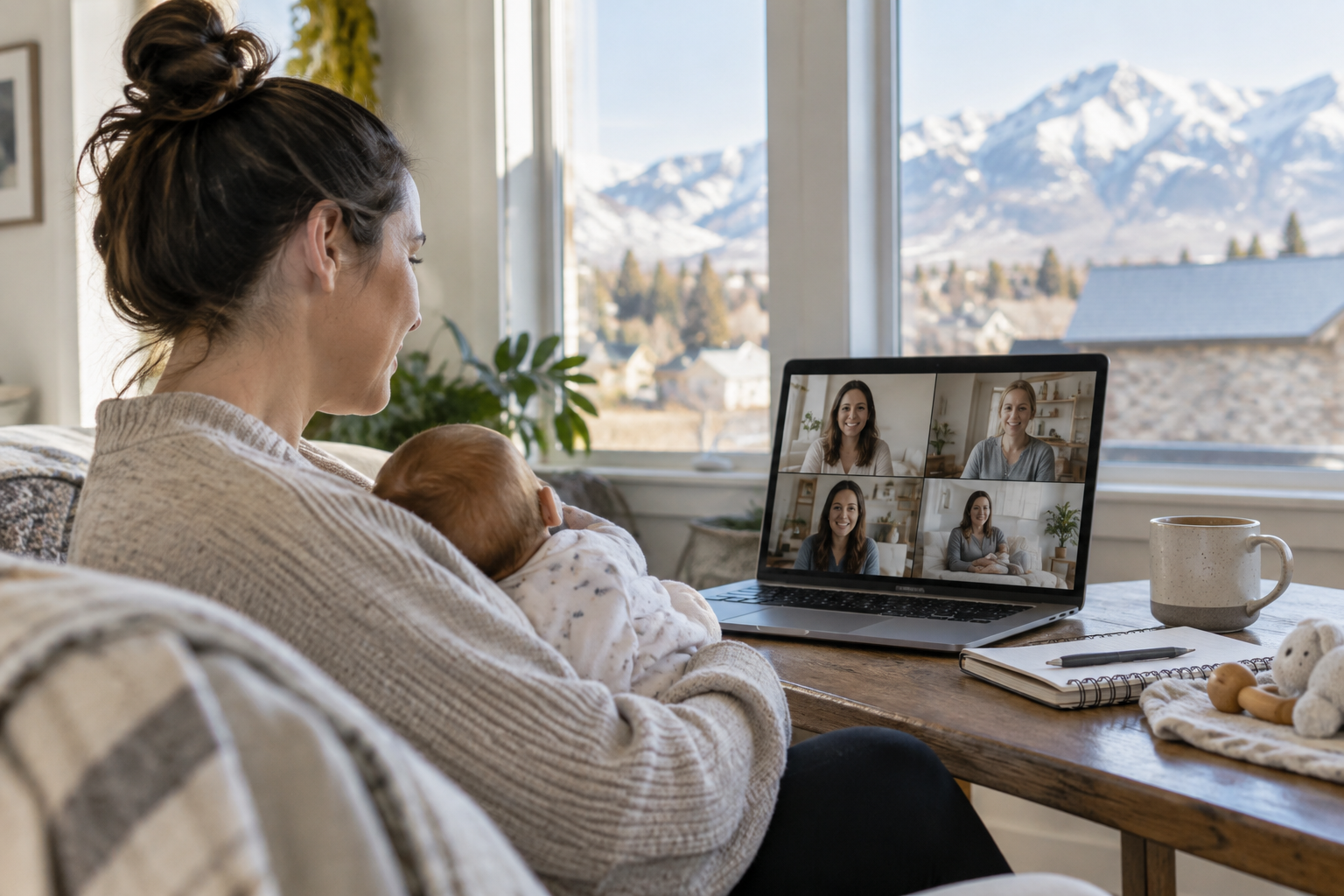 Utah Research Studies Offer Telehealth Groups for New Mothers